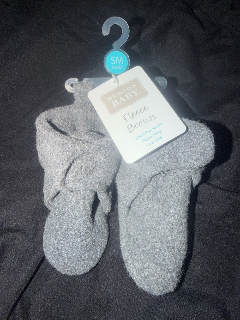 Hudson Baby Gray Fleece Booties - Infant SM